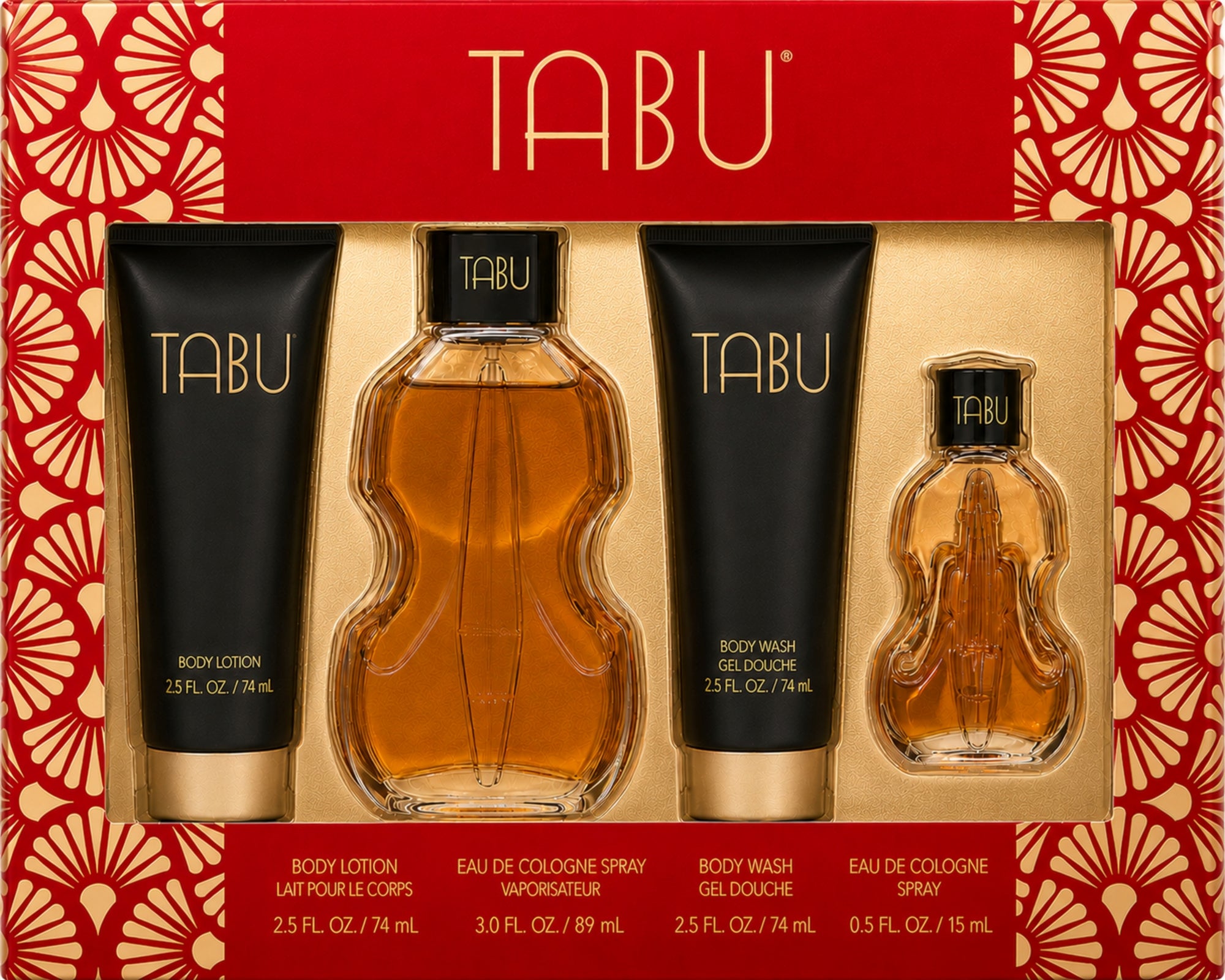 TABU 4pc GIFT SET, EDC, EDC MINI, WASH, LOTION
