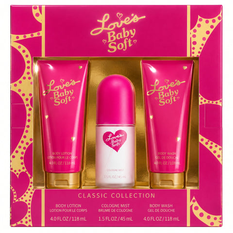 LOVE'S BABY SOFT 3pc GIFT SET, COLOGNE, WASH, LOTION