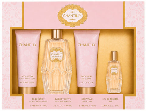 CHANTILLY 4pc GIFT SET, EDT, EDT MINI, WASH, LOTION