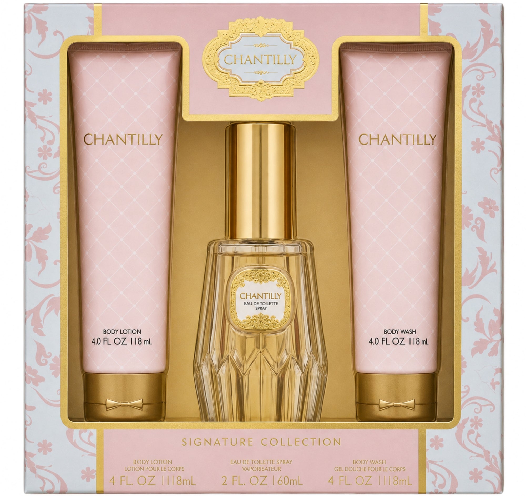 CHANTILLY 3pc GIFT SET, EDT, WASH, LOTION