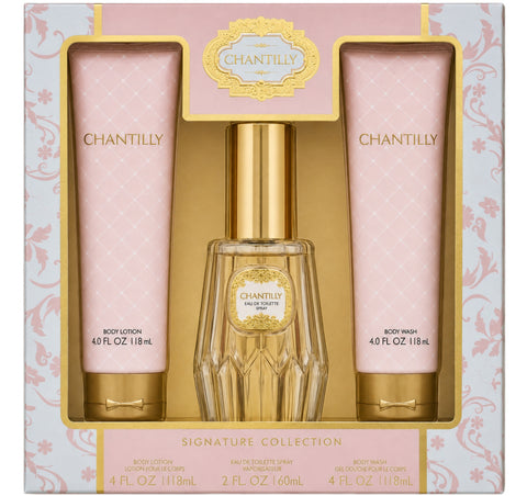 CHANTILLY 3pc GIFT SET, EDT, WASH, LOTION