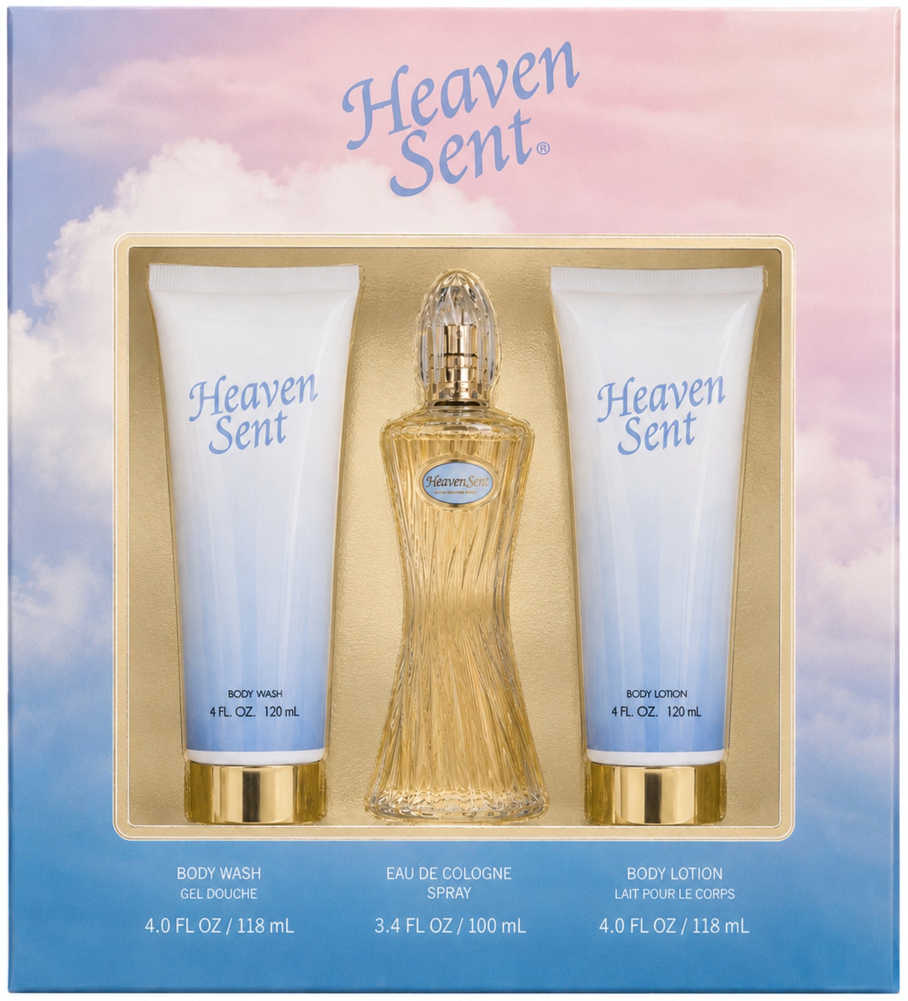 HEAVEN SENT 3pc GIFT SET, EDC, WASH, LOTION