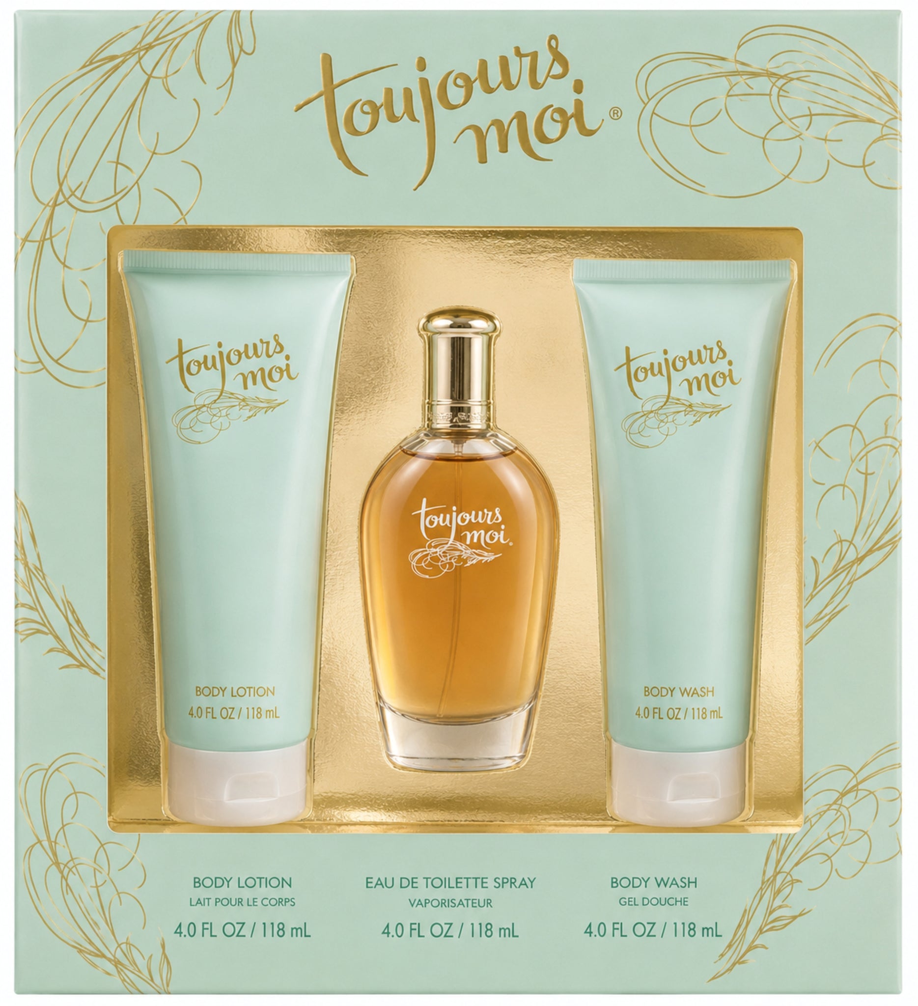TOUJOURS MOI 3pc GIFT SET, EDT, WASH, LOTION