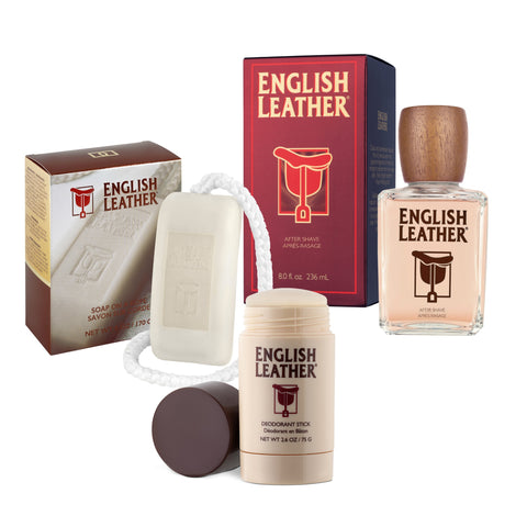 ENGLISH LEATHER AFTERSHAVE 8 OZ BUNDLE