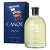 Product shot of Canoe eau de toilette splash 4 Fl Oz/120 ml bottle and packaging box.