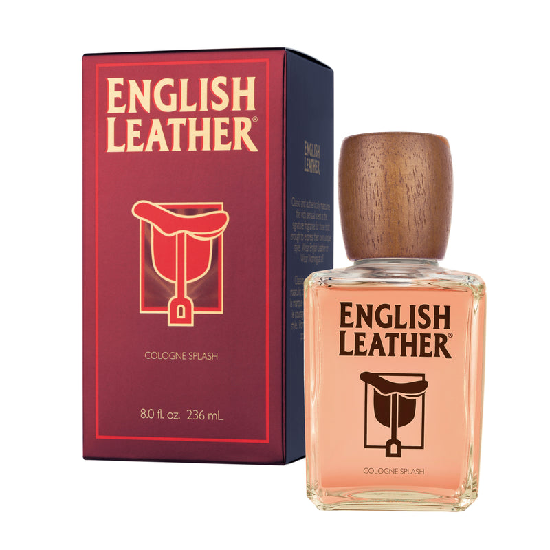 English Leather cologne 8 oz bottle and packaging